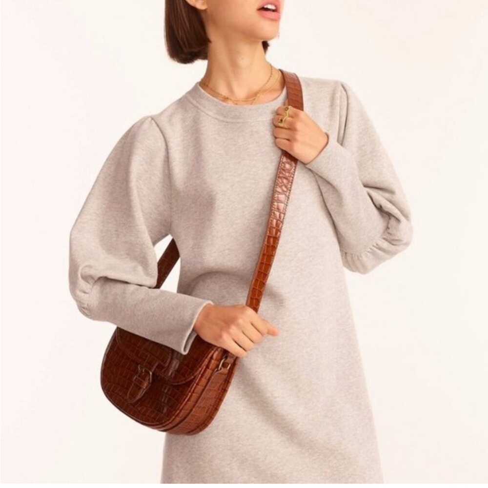 J. Crew Original Cotton Terry Puff-Sleeve Sweatshirt Dress. XXS